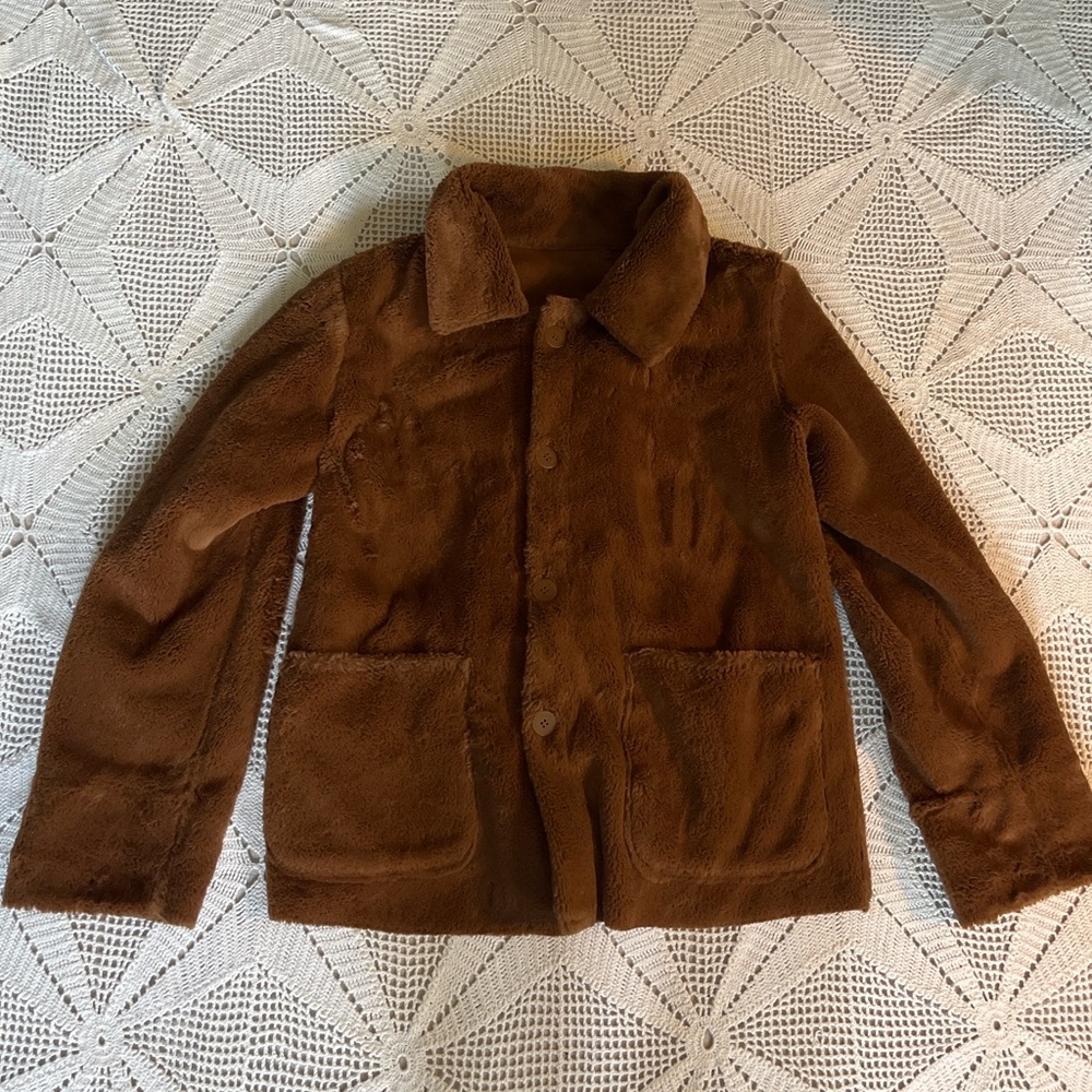 Reversible Faux Fur Coat Jacket
Brown Mob Wife Minimalist Indie